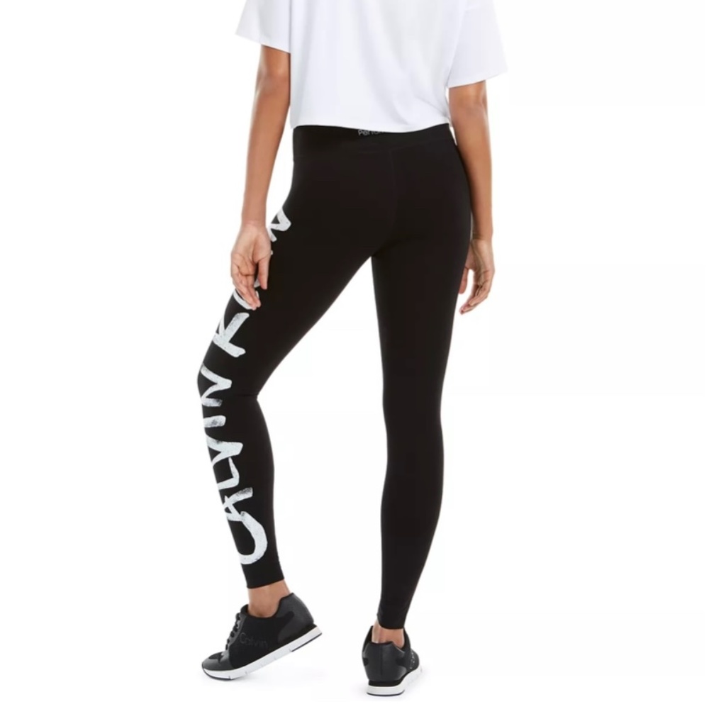 Calvin Klein Brushed Logo Legging Black Large